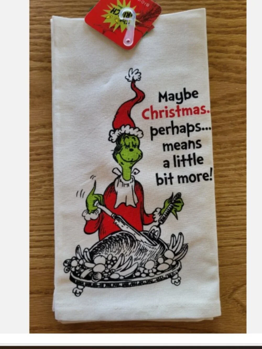 Dr. Suess THE GRINCH Maybe Christmas Kitchen Dish Hand Towel 19